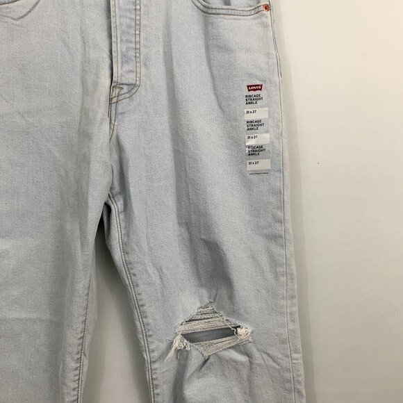 NWT Levi's® Premium RIBCAGE STRAIGHT ANKLE WOMEN'S JEANS Light Wash 31 x 27 - Picture 6 of 16